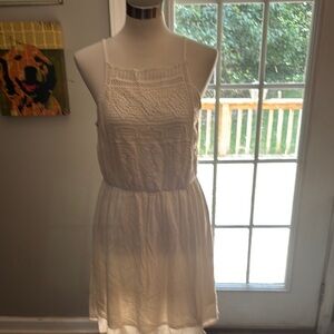 Massimo White Sleeveless Square Neck Sundress